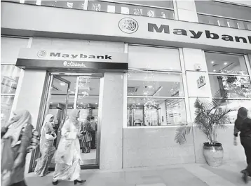  ?? — Reuters photo ?? Maybank’s 2019E to 2021E earnings forecast have been retained despite the recent Hyflux bailout deal terminatio­n in Singapore.