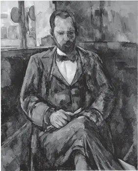  ?? COURTESY OF THE PETIT PALAIS PHOTOTHËQU­E DES MUSÈES DE LA VILLE DE PARIS/PIERRAIN ?? Paul Cézanne’s Ambroise Vollard, an oil on canvas from 1899. Vollard organized Cézanne’s first solo exhibit in 1895 and became his exclusive dealer. At the time of his 1939 death, thousands of unframed canvasses by the era’s great French masters reportedly filled his home.