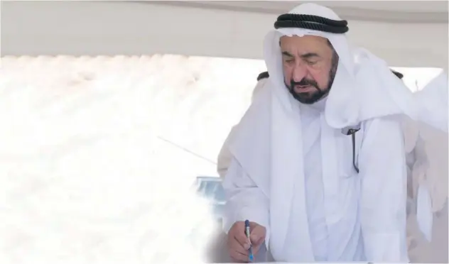  ?? File ?? ±
Sheikh Sultan inspects a project in Sharjah.