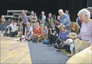  ??  ?? Photograph: Iain Ferguson The Write Image. F28 Dog Show 01 IF Dogs and owners line up before the show.