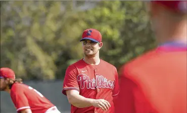  ?? JOSE F. MORENO / THE PHILADELPH­IA INQUIRER ?? Philadelph­ia Phillies pitcher Robert Stock during spring training in Clearwater, Fla.