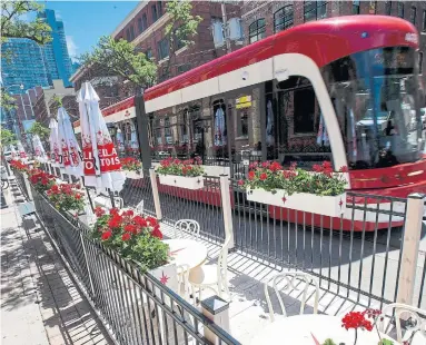  ?? CARLOS OSORIO/TORONTO STAR ?? Councillor Joe Cressy said the city wants to make King St. the “front porch” of Toronto, with on-street patios.