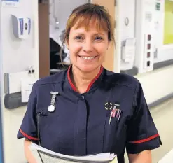  ??  ?? > Sharon O’Brien, emergency and acute medicine lead nurse at the University Hospital of Wales