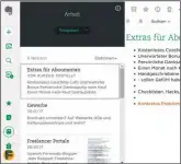  ??  ?? Evernote bringt zahlreiche virtuelle Notizbüche­r mit, in denen auch Links u. Bilder abgelegt werden.