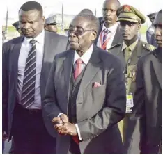 ??  ?? einmthieli­ctoaurnytr­sya. ys Mugabe and his family are 'safe and sound'