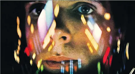  ?? MGM ?? Keir Dullea as astronaut Dave Bowman in 2001: A Space Odyssey. Special effects for Bowman’s space trip included filming drops of paint in various liquids.