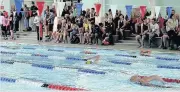  ??  ?? Aqua racing Scottish Swimming Academy pool action