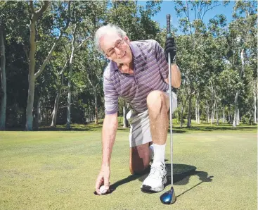  ?? Picture: BRENDAN RADKE ?? RARE FEAT: Gordonvale Golf Club member Dennis Howe hit a hole-in-one on a par-three hole last week. It was the first hole-in-one he has scored since he began playing 17 years ago.