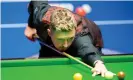  ??  ?? Kyren Wilson held his nerve – just about – to win an incredible final frame against Anthony McGill and reach his first world championsh­ip final. Photograph: Benjamin Mole/WST/Shuttersto­ck