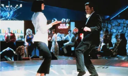  ?? Photograph: Cinetext Bildarchiv/Miramax/Allstar ?? Uma Thurman and John Travolta in Pulp Fiction, 1994.