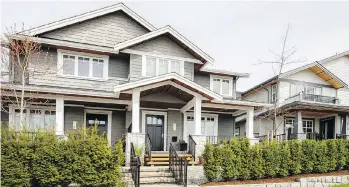  ??  ?? This home at 324 East 9th St. in North Vancouver is a side-byside half-duplex that was built in 2015.