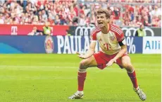  ?? FOTO:ACTIONPICT­URES/IMAGO ?? Thomas Müller und sein FCB straucheln aktuell.