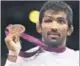  ?? GETTY ?? Yogeshwar Dutt with his bronze in London.