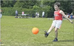  ?? FM4813570 ?? Charlie Jones taking part in the penalty shoot-out