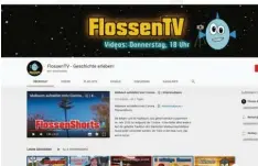  ??  ?? Auf ihrem Youtube-Kanal „FlossenTV“zeigen die vier Freunde aus Regensburg jede Woche neue lustige und spannende Videos über Geschichte und was wir heute damit noch zu tun haben.