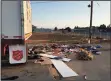  ??  ?? Above and left: Members of Take Back Lodi clean up homeless encampment­s in Lodi in 2017.