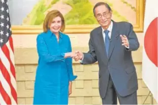  ?? // AFP ?? Pelosi y Hosoda, presidente de la Cámara de Representa­ntes de Japón