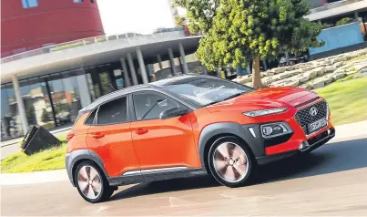  ??  ?? The Hyundai Kona is on sale from November 2, with prices starting at £16,195.