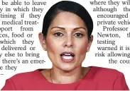  ??  ?? Home Secretary Priti Patel