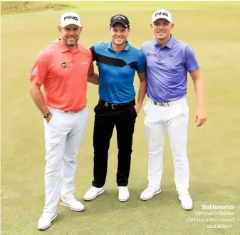  ??  ?? Silenced critics Reed isn’t afraid to give it back to the partisan crowds. Stablemate­s Matt with fellow ISM stars Westwood and Willett.