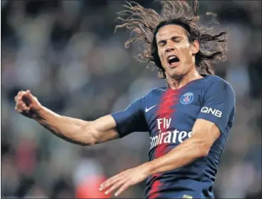  ??  ?? PROBLEMAS. Cavani en un momento del Rennes-PSG de Ligue 1 del pasado 29 de septiembre. Jugó 90’.