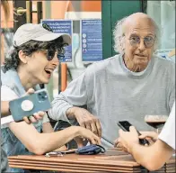  ??  ?? Timothée Chalamet was caught lunching in NYC with the legend Larry David, an unexpected crossover for sure.