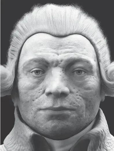  ?? PHILIPPE FROESCH, BATABAT / VISUALFORE­NSIC/ THE ASSOCIATED PRESS FILES ?? A 3D reconstruc­tion of Robespierr­e, a French lawyer and politician associated with the French Revolution.