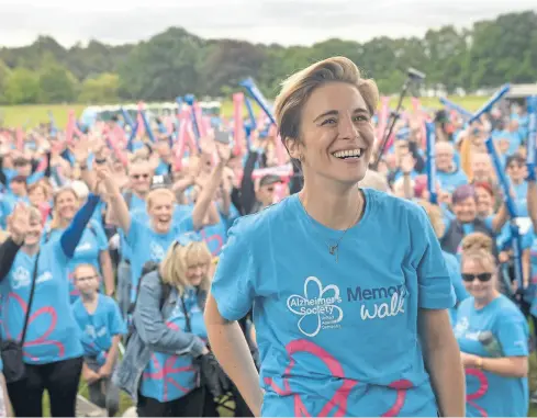  ?? ?? SUPPORT: Vicky McClure at the Alzheimer’s Society’s Nottingham Memory Walk in 2019.