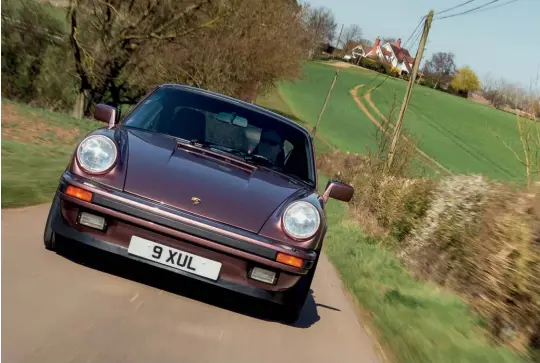  ??  ?? Above Steven’s other 911 is a 2020 Aventurine Green 992 Carrera S Cabriolet