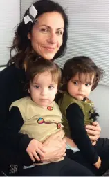 ??  ?? Outspoken: Julia Bradbury with her one-year-old twins Zena and Xanthe