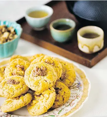  ?? — BETTY HUNG ?? Browned butter Chinese walnut cookies by Betty Hung of Beaucoup Bakery.