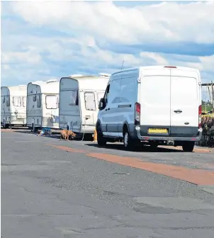  ?? ?? Unauthoris­ed Three caravans and other vehicles pitched up at Newton Shore, Ayr