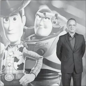  ??  ?? El actor Tom Hanks, que presta su voz a “Woody”, durante la presentaci­ón del filme en Barcelona