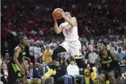  ?? TERRANCE WILLIAMS - THE ASSOCIATED PRESS ?? Maryland guard Anthony Cowan Jr. (1) goes to the basket for a layup during the second half of an NCAA college basketball game against Michigan State, Saturday, Feb. 29, 2020, in College Park, Md.