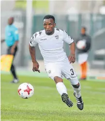 ?? Picture: GALLO IMAGES/ CARL FOURIE ?? READY FOR THE STORM : Vuyisile Ntombaythe­thi, seen here in his days playing for Stellenbos­ch FC, is now a key man for Tornado.