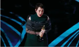  ?? ?? One of the most memorable Oscars speeches … Olivia Colman accepting the best actress award for The Favourite in 2019. Photograph: Mike Blake/Reuters