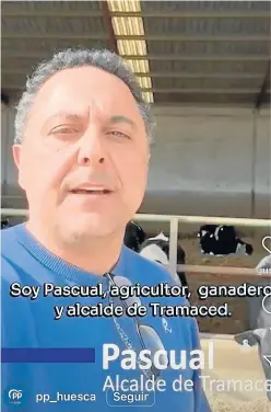  ?? ?? Captura de pantalla del vídeo lanzado por el PP de Huesca en su perfil de Instagram.