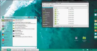  ??  ?? Linux Mint XFCE: Der altehrwürd­ige X-face-desktop kann sich hübsch machen. Whisker-menü und Dateimanag­er sind keine Top-models, aber flink und funktional.