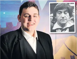  ?? Harry Draper has won a competitio­n with his Doctor Who story, inspired by his favourite Doctor, Patrick Troughton, inset PAUL HEYES ??