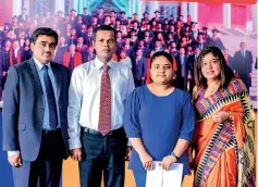  ??  ?? Vinethri Piyadasa (2nd from right) with Mr. Jeevith Shakespear­e - Managing Director Mercury Institute, Mr. Nilantha Agampodi – renowned English Medium Accounting Teacher and Mrs. Nilusha Ranasinghe – ACCA Country Manager Sri Lanka and Maldives.