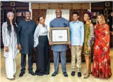  ??  ?? Miss Tega Onosode ( left), Mr Spencer Onosode, Mrs Grace Onosode, Pastor Paul Adefarasin, Alexander Adefarasin and Pastor Ifeanyi Adefarasin