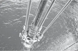  ?? Houston Chronicle file ?? Drilling equipment passes through the moon pool on the Maersk Developer in 2014 in the Gulf of Mexico. The Interior Department’s Kate MacGregor says she wants “a vibrant economy in the Gulf.”