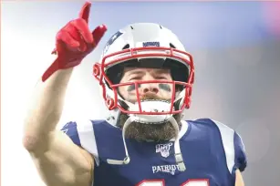  ?? (Reuters) ?? JULIAN EDELMAN spent his entire 12-year career with the Patriots and ranks second in NFL history with 118 postseason receptions, behind only Jerry Rice’s 151.