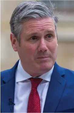  ?? ?? Under pressure: Labour’s Sir Keir Starmer yesterday