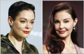  ?? FILE — THE ASSOCIATED PRESS ?? This combinatio­n photo shows actors, Rose McGowan at a premiere in Los Angeles on left, and Ashley Judd in Beverly Hilla on. Producer Harvey Weinstein is taking a leave of absence from his company after The New York Times released a report alleging...