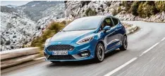  ?? Foto: Ford ?? Ein halber Sechszylin­der: der dynamische Ford Fiesta ST.