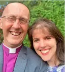  ?? ?? Bishop Michael with his wife Lizzie who comes from Somerset