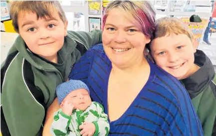  ?? Photo / Supplied ?? Sarah Ramsay with her children: Hunter (left), 5, Lucus (right), 11, and Olliver.