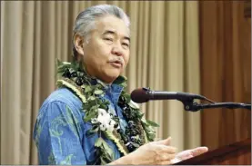  ?? AP file photo ?? Gov. David Ige said Monday that the state needs records of those who have been vaccinated in Hawaii before it can implement a vaccine passport allowing people to travel without restrictio­ns.