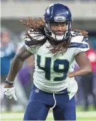  ?? BRAD REMPEL/USA TODAY SPORTS ?? Seahawks linebacker Shaquem Griffin’s left hand was amputated when he was 4 because of a congenital birth defect.